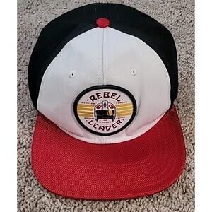 Star Wars Rebel Leader Snapback Hat Red White Black Flat Bill EUC